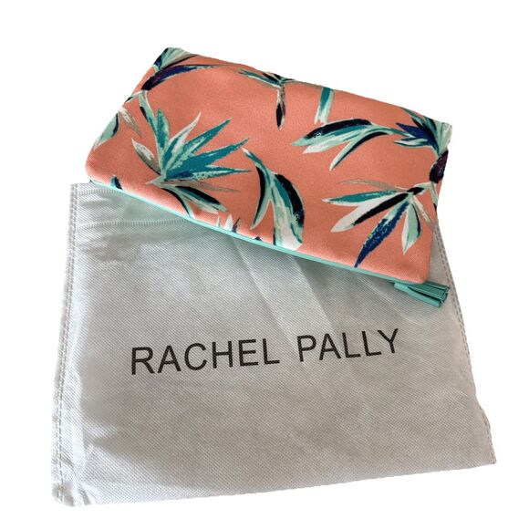 Rachel Pally Handbags - Rachel Pally Tropical Fold Over Reversible Clutch Coral Mint Tassel Floral New